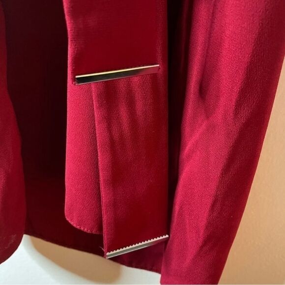 Dorothy Perkins Raspberry Collarless Shirt Dress Size 4 - Picture 7 of 11